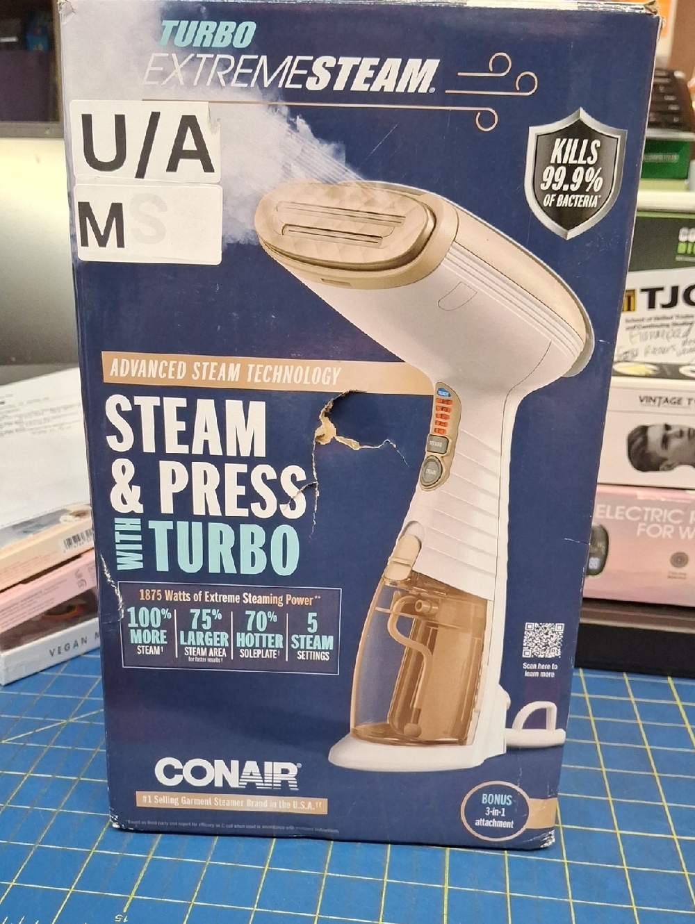Conair Turbo ExtremeSteam Handheld Garment Steamer New